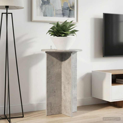 Växtställ 2 pcs Betonggrå Ø40 x 60 cm Konstruerat trä