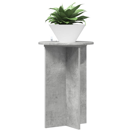 Växtställ 2 pcs Betonggrå Ø40 x 60 cm Konstruerat trä