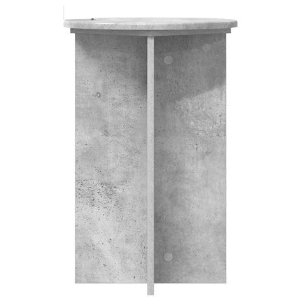 Växtställ 2 pcs Betonggrå Ø40 x 60 cm Konstruerat trä