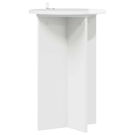 Växtställ 2 pcs Vit högglans Ø40 x 60 cm Konstruerat trä