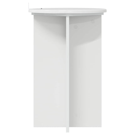 Växtställ 2 pcs Vit högglans Ø40 x 60 cm Konstruerat trä