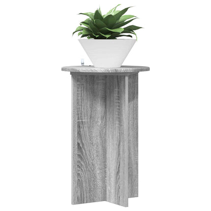 Växtställ 2 pcs Grå sonoma-ek Ø40 x 60 cm Konstruerat trä