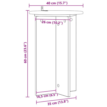 Växtställ 2 pcs Gammalt trä Ø40 x 60 cm Konstruerat trä