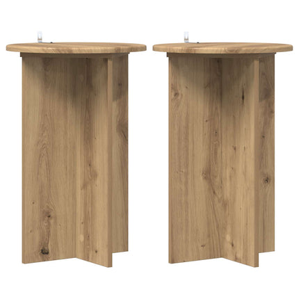 Växtställ 2 pcs Artisan-ek Ø40 x 60 cm Konstruerat trä