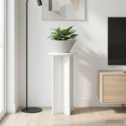 Växtställ 2 st Vit Ø29,5 x 60 cm Konstruerat trä