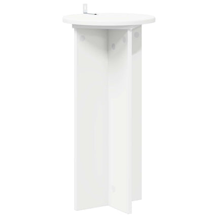 Växtställ 2 pcs Vit Ø29,5 x 60 cm Konstruerat trä