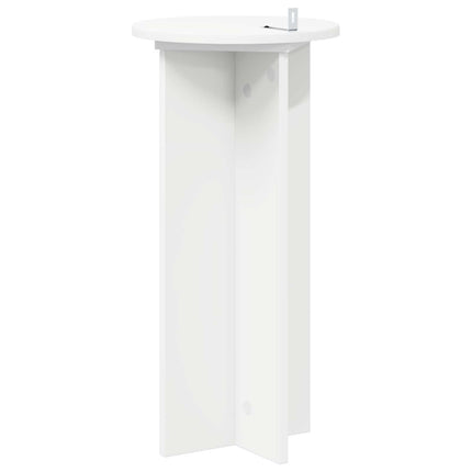 Växtställ 2 pcs Vit Ø29,5 x 60 cm Konstruerat trä