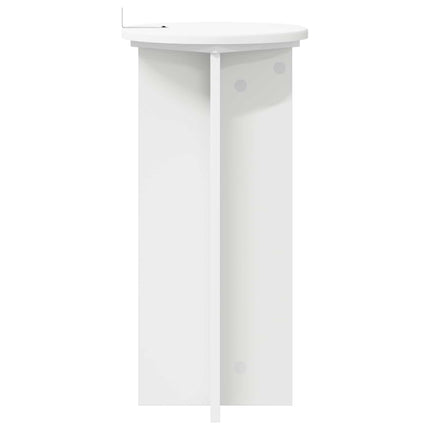 Växtställ 2 pcs Vit Ø29,5 x 60 cm Konstruerat trä