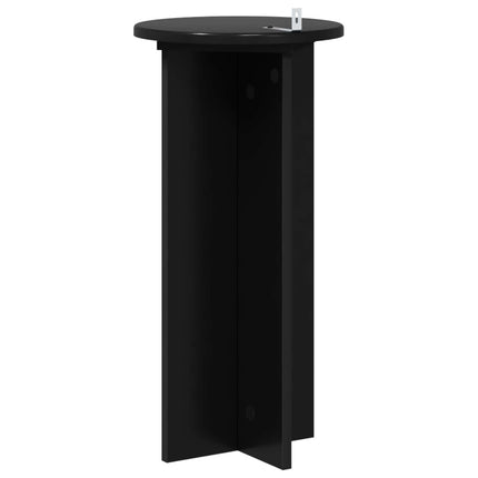 Växtställ 2 pcs Svart 29,5 x 29,5 x 60 cm Konstruerat trä