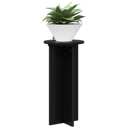 Växtställ 2 pcs Svart 29,5 x 29,5 x 60 cm Konstruerat trä