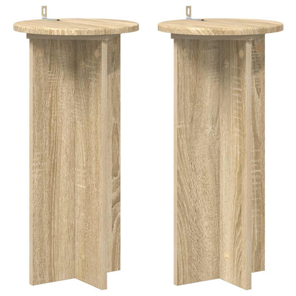 Växtställ 2 pcs Sonoma-ek 29,5 x 29,5 x 60 cm Konstruerat trä