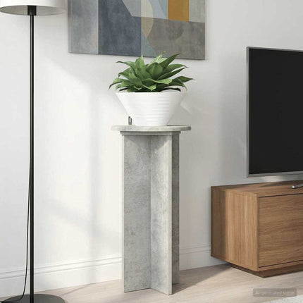 Växtställ 2 st Betonggrå 29,5 x 29,5 x 60 cm Konstruerat trä