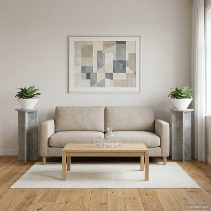 Växtställ 2 pcs Betonggrå 29,5 x 29,5 x 60 cm Konstruerat trä