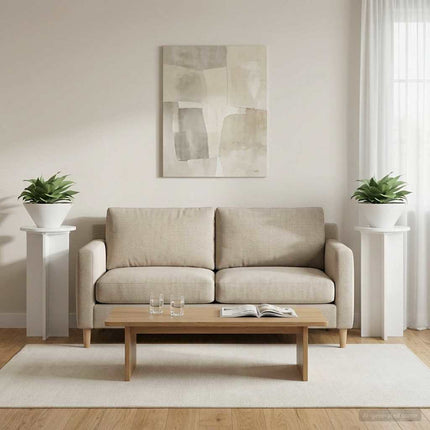Växtställ 2 pcs Vit högglans 29,5 x 29,5 x 60 cm