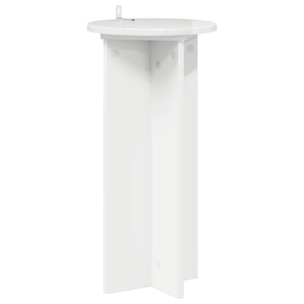 Växtställ 2 pcs Vit högglans 29,5 x 29,5 x 60 cm