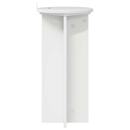Växtställ 2 pcs Vit högglans 29,5 x 29,5 x 60 cm