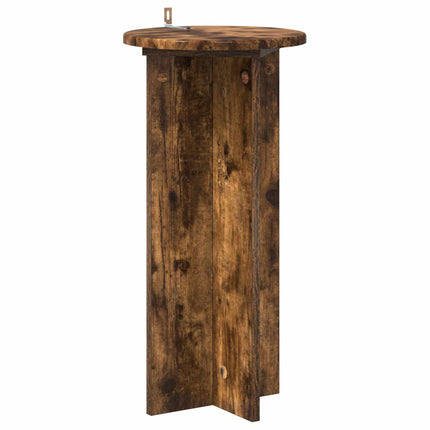 Växtställ 2 st Rökt ek 29,5 x 29,5 x 60 cm Konstruerat trä