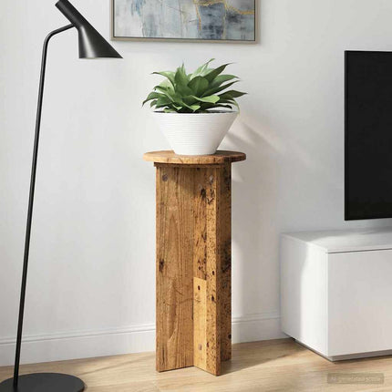 Växtställ 2 pcs Gammalt trä 29,5 x 29,5 x 60 cm Konstruerat trä