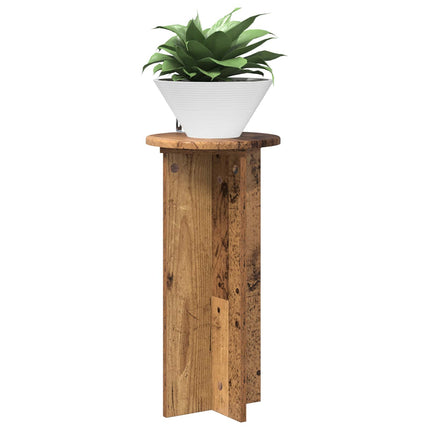 Växtställ 2 pcs Gammalt trä 29,5 x 29,5 x 60 cm Konstruerat trä