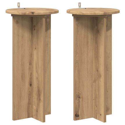 Växtställ 2 pcs Artisan-ek 29,5 x 29,5 x 60 cm Konstruerat trä