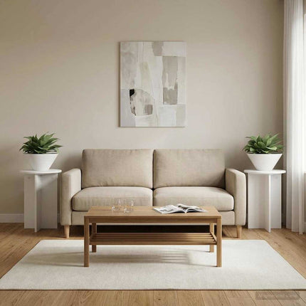 Växtställ 2 pcs Vit Ø40 x 40 cm Konstruerat trä