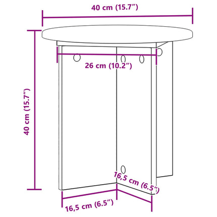 Växtställ 2 pcs Vit Ø40 x 40 cm Konstruerat trä