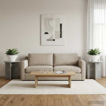 Växtställ 2 pcs Betonggrå 40 x 40 x 40 cm Konstruerat trä