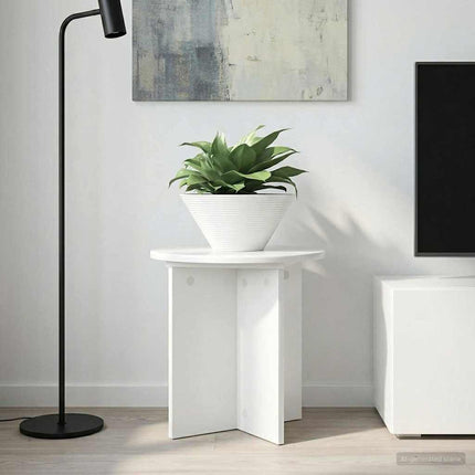 Växtställ 2 pcs Vit högglans 40 x 40 x 40 cm Konstruerat trä
