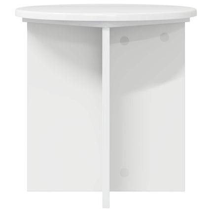 Växtställ 2 pcs Vit högglans 40 x 40 x 40 cm Konstruerat trä