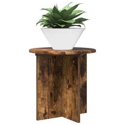 Växtställ 2 pcs Rökt ek 40 x 40 x 40 cm Konstruerat trä