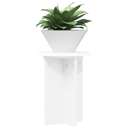 Växtställ 2 pcs Vit Ø29,5 x 40 cm Konstruerat trä