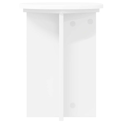 Växtställ 2 pcs Vit Ø29,5 x 40 cm Konstruerat trä
