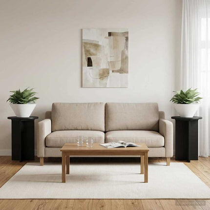 Växtställ 2 pcs Svart Ø29,5 x 40 cm Konstruerat trä