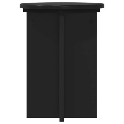 Växtställ 2 pcs Svart Ø29,5 x 40 cm Konstruerat trä