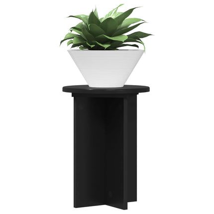 Växtställ 2 pcs Svart Ø29,5 x 40 cm Konstruerat trä