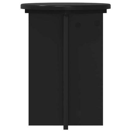 Växtställ 2 pcs Svart Ø29,5 x 40 cm Konstruerat trä