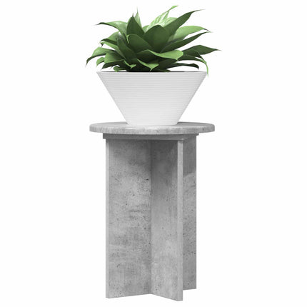 Växtställ 2 pcs Betonggrå Ø29,5 x 40 cm Konstruerat trä