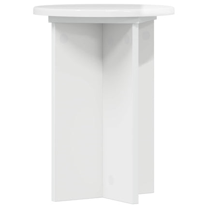 Växtställ 2 pcs Vit högglans Ø29,5 x 40 cm Konstruerat trä
