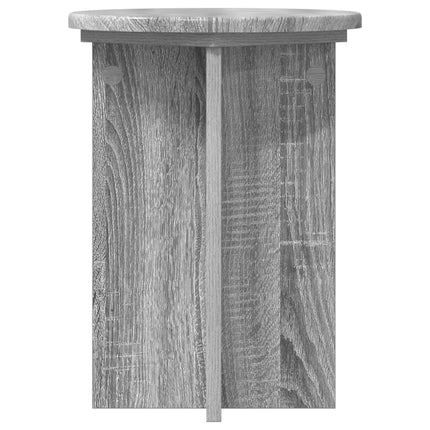 Växtställ 2 pcs Grå sonoma-ek Ø29,5 x 40 cm Konstruerat trä