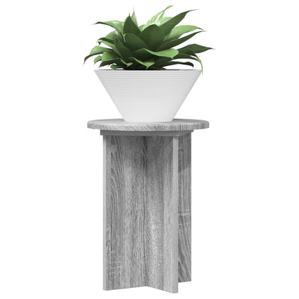 Växtställ 2 pcs Grå sonoma-ek Ø29,5 x 40 cm Konstruerat trä