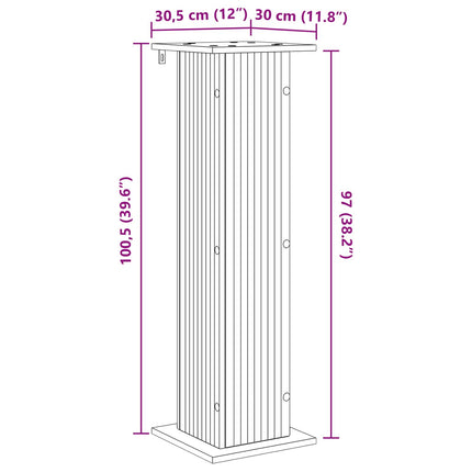 Växtställ Rökt ek 30,5 x 30 x 100,5 cm Konstruerat trä