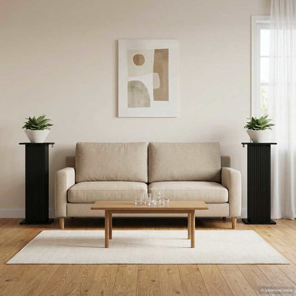 Växtställ 2 pcs Svart 30,5 x 30 x 80,5 cm Konstruerat trä