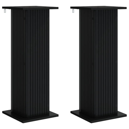 Växtställ 2 pcs Svart 30,5 x 30 x 80,5 cm Konstruerat trä