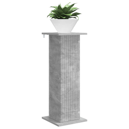 Växtställ 2 st Betonggrå 30,5 x 30 x 80,5 cm Konstruerat trä