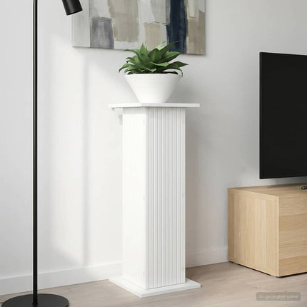 Växtställ Vit högglans 30,5 x 30 x 80,5 cm Konstruerat trä