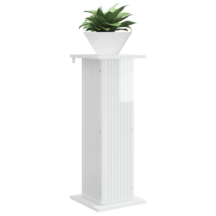 Växtställ Vit högglans 30,5 x 30 x 80,5 cm Konstruerat trä
