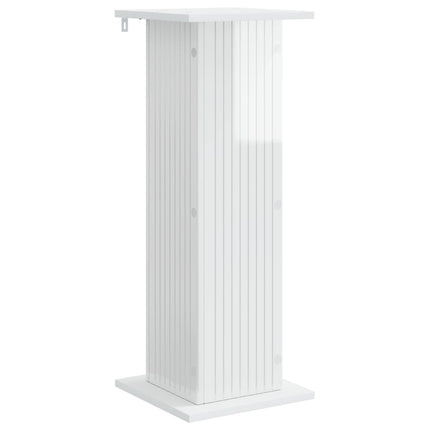 Växtställ 2 pcs Vit högglans 30,5 x 30 x 80,5 cm