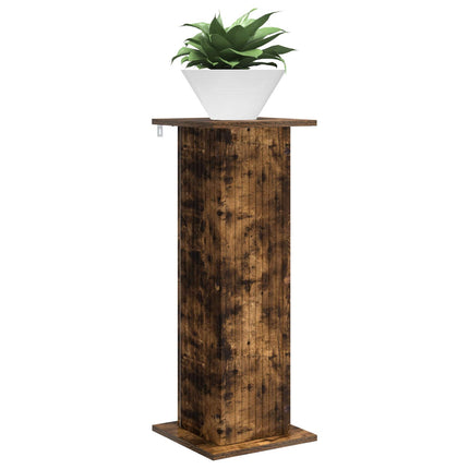 Växtställ 2 pcs Rökt ek 30,5 x 30 x 80,5 cm Konstruerat trä