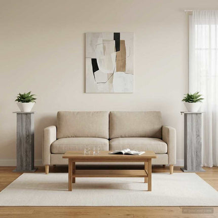 Växtställ 2 pcs Grå sonoma-ek 30,5 x 30 x 80,5 cm