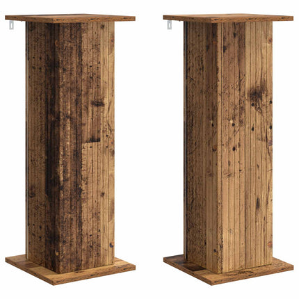 Växtställ 2 pcs Gammalt trä 30,5 x 30 x 80,5 cm Konstruerat trä